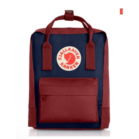 Fjallraven Kanken Mini Tote Style 23561 NWT Royal Blue Ox Red Backpack - Picture 3 of 11